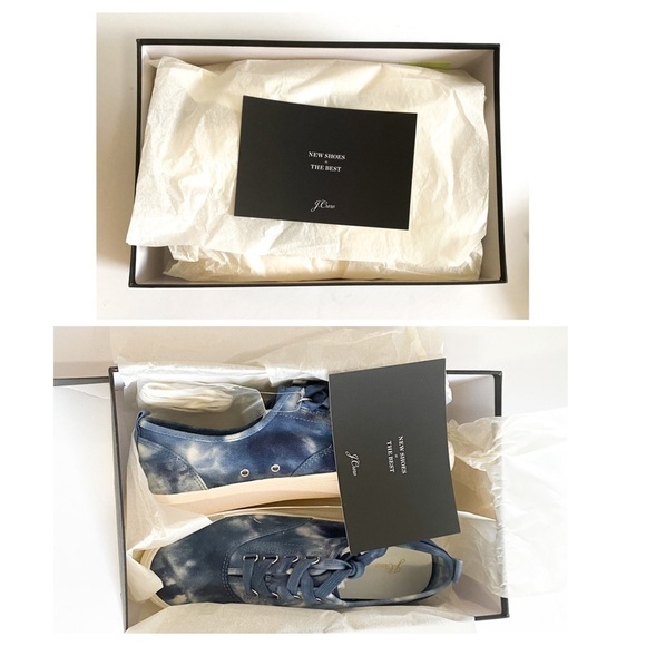 NIB J. Crew Blue Lace up Harbor Sneaker‎ In Tie-dye - Picture 7 of 8
